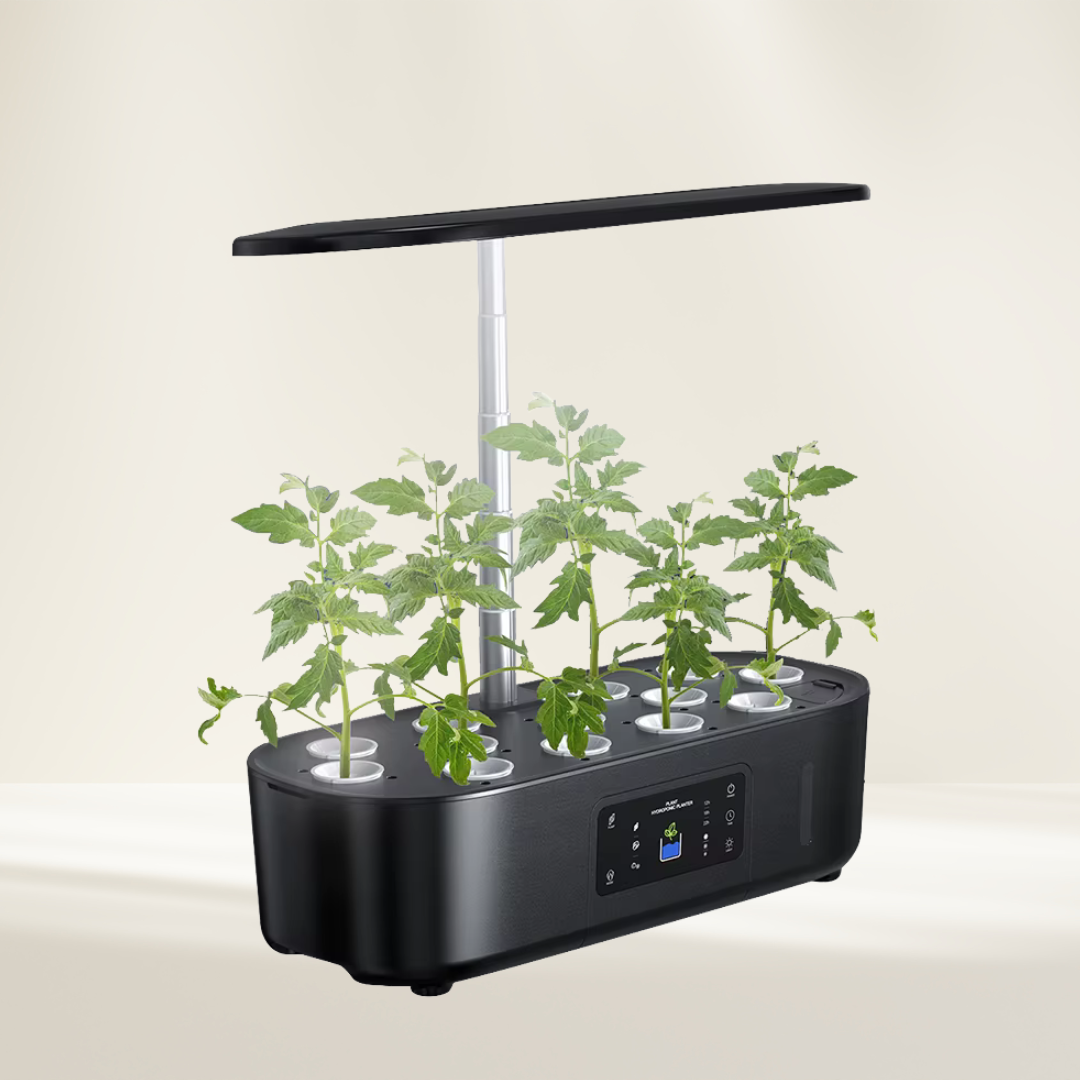 12-Pod Large Tank Smart Indoor Hydroponic Garden System with LED Grow Lights